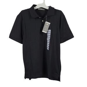 Members Mark Stretch Cotton Polo, Black, Size S, NWT #BundleAndSave